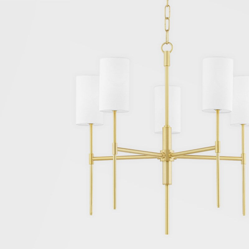 media image for olivia 5 light chandelier by mitzi h223805 agb 5 255
