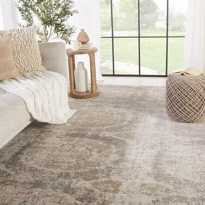 product image for Airi Medallion Rug in Gray & Beige by Jaipur Living 45