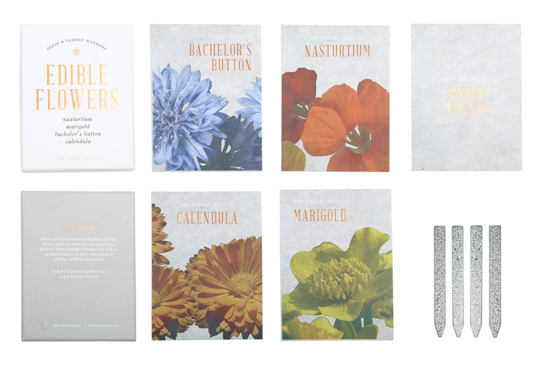 media image for Edible Flowers & Garden Markers Kit 219