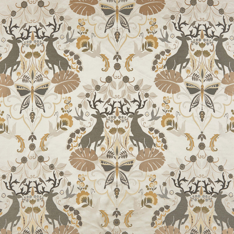 media image for Elks Fabric in Golden Tan/Grey 276