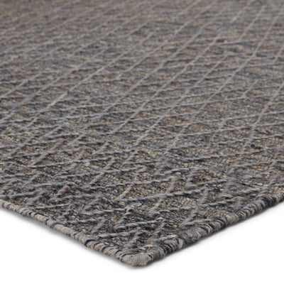 product image for Morse Natural Geometric Grey & Dark Blue Rug by Jaipur Living 80
