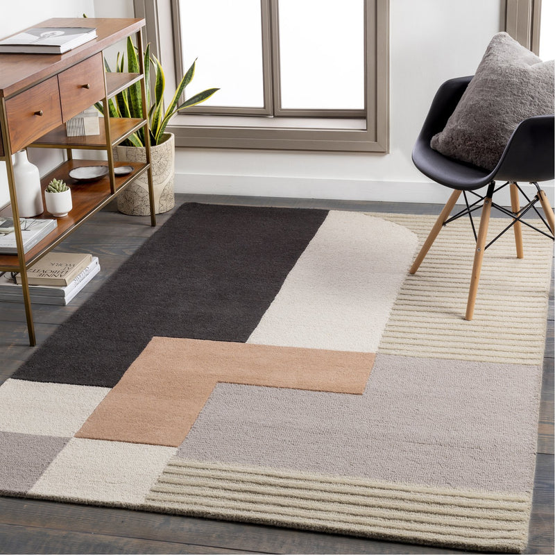 media image for Emma EMM-2304 Hand Tufted Rug in Khaki & Charcoal by Surya 275