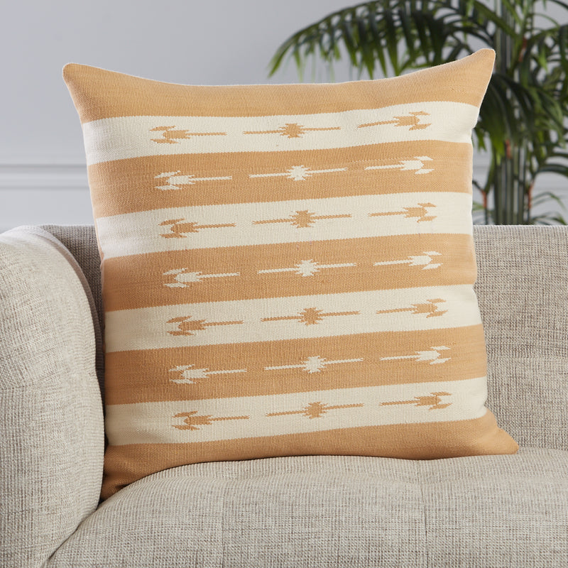 media image for Vanda Stripes Pillow in Light Tan by Jaipur Living 258