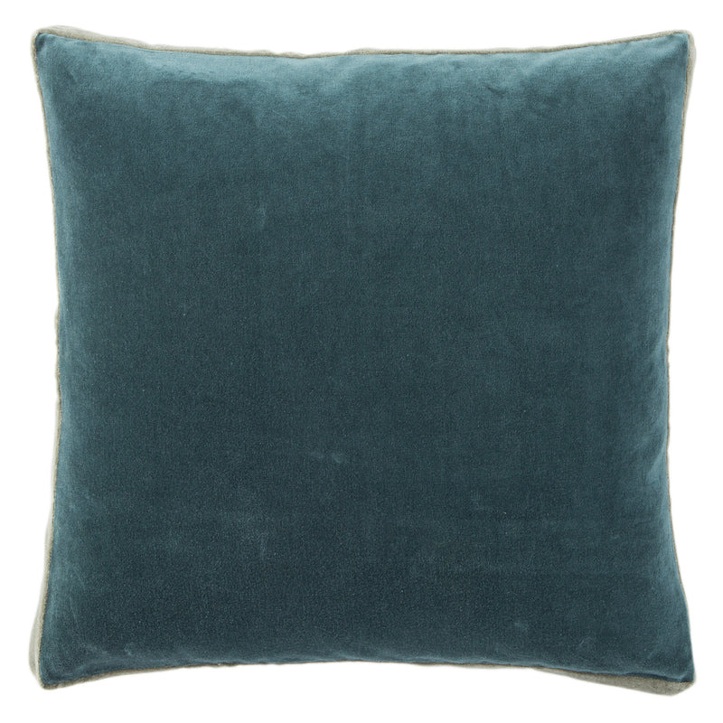 media image for bryn solid teal gray pillow by jaipur 1 236