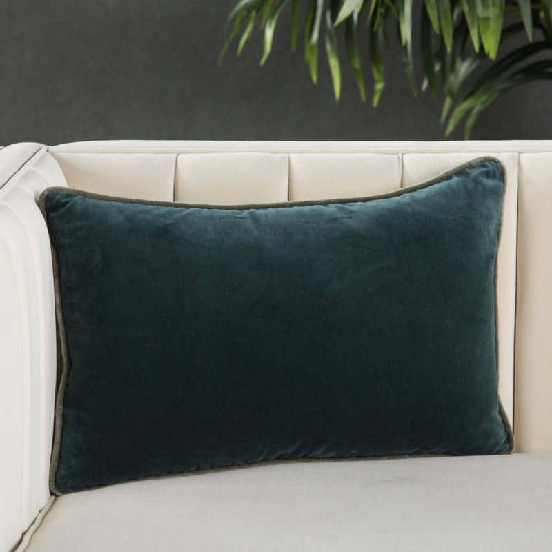 media image for lyla solid teal cream pillow by jaipur 4 241