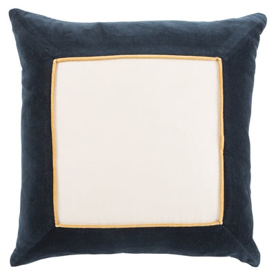 product image of hendrix border navy cream pillow by jaipur 1 571
