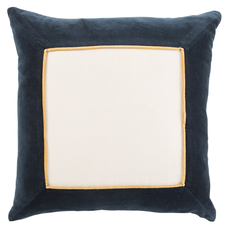 media image for hendrix border navy cream pillow by jaipur 1 211