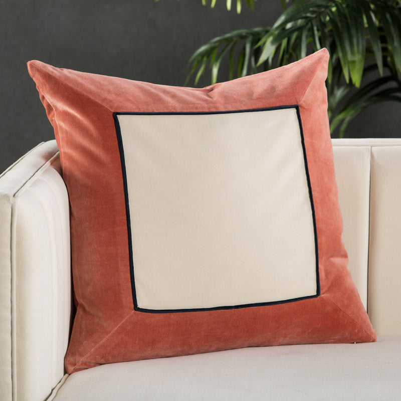 media image for hendrix border pink cream pillow by jaipur 5 259