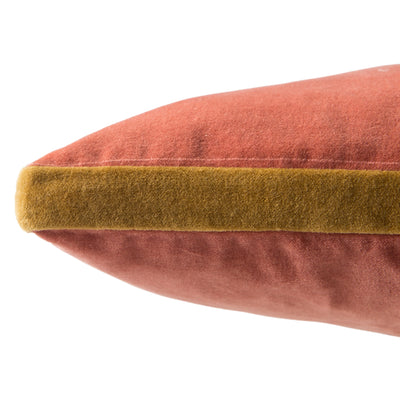 product image for bryn solid pink gold pillow by jaipur 3 6
