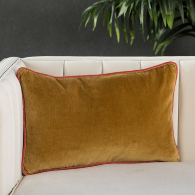 product image for lyla solid gold cream pillow by jaipur 4 27