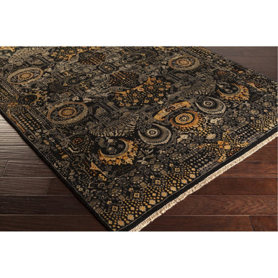 product image for Empress EMS-7000 Hand Knotted Rug in Black & Saffron by Surya 5