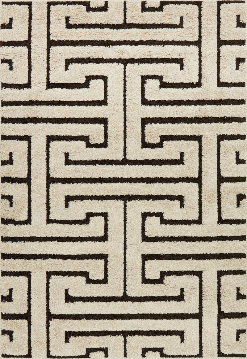 media image for Enchant Rug in Ivory & Dark Brown by Loloi 299