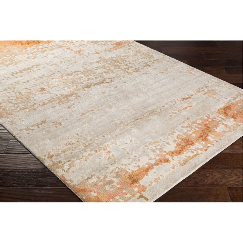 media image for Ephemeral EPH-1001 Hand Knotted Rug in Burnt Orange & Peach by Surya 214