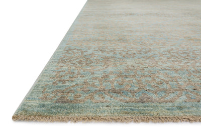 product image for Essex Hand Knotted Aqua/Sand Rug 2 6