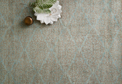product image for Essex Hand Knotted Aqua/Sand Rug 3 76