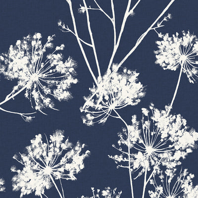 product image of Dandelion Fields Wallpaper in Navy Blue from Etten Gallerie for Seabrook 578