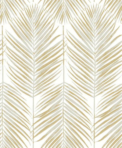 product image of Marina Palm Wallpaper in Silver & Gold 540