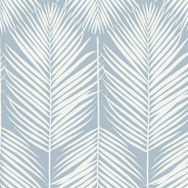 media image for sample athena palm wallpaper in hampton blue from etten gallerie for seabrook 1 21