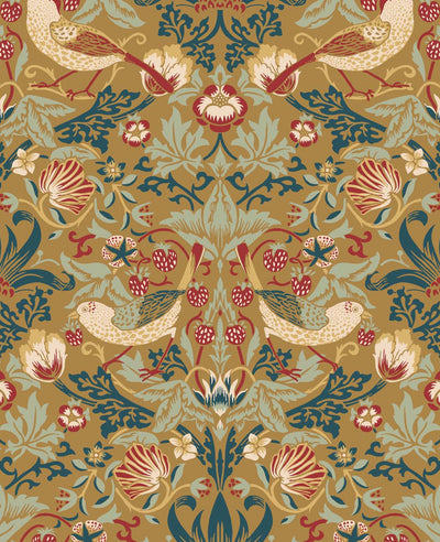 product image of Fragaria Garden Wallpaper in Ochre 519