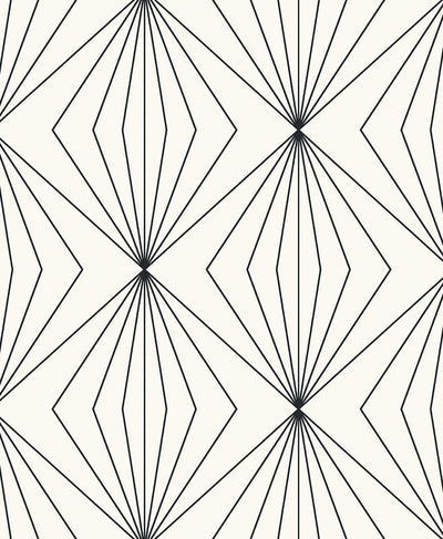product image for Diamond Vector Ebony & Eggshell from the Etten Geometric Collection by Seabrook 91