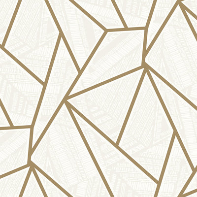 product image for Metro Vector Metallic Gold & Morning Fog from the Etten Geometric Collection by Seabrook 67