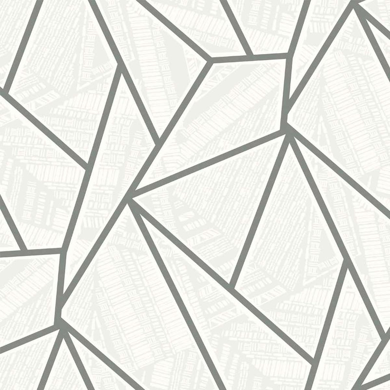 media image for Metro Vector Metallic Silver & Morning Fog from the Etten Geometric Collection by Seabrook 26