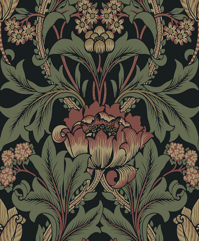product image for Primrose Garden Wallpaper in Wrought Iron & Clay 38
