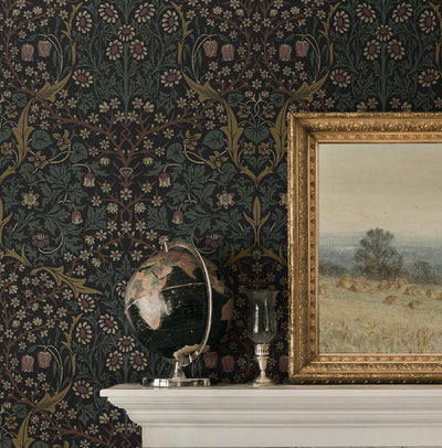 product image for Victorian Floral Wallpaper in Blacksmith & Cliffside 35