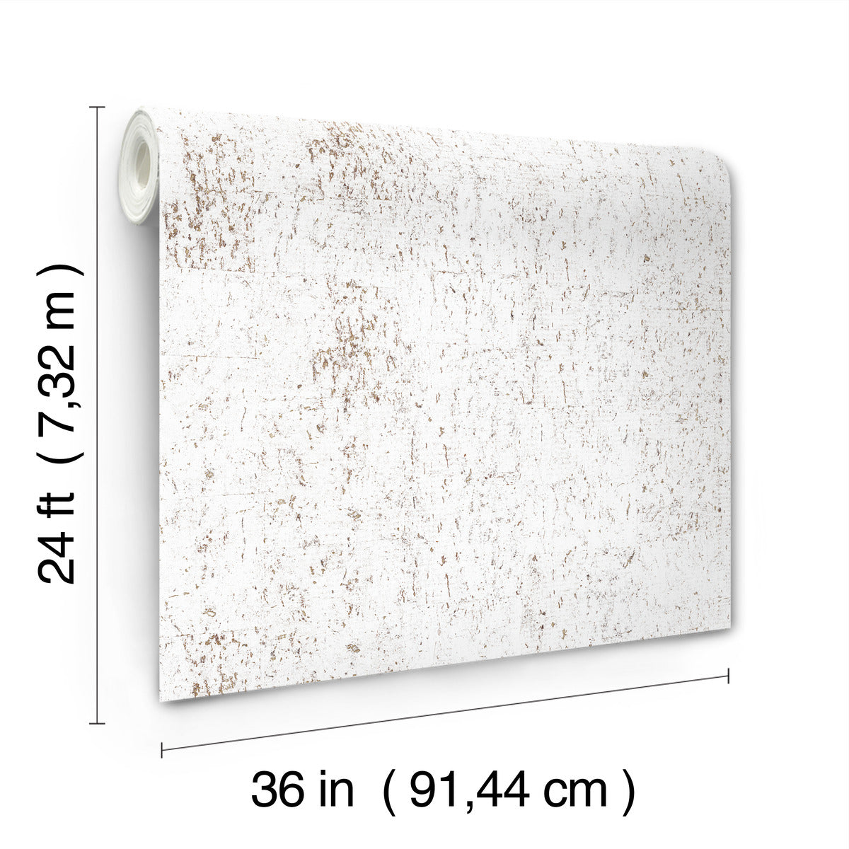 Shop Cork Wallpaper in Bright White/Gold Burke Decor