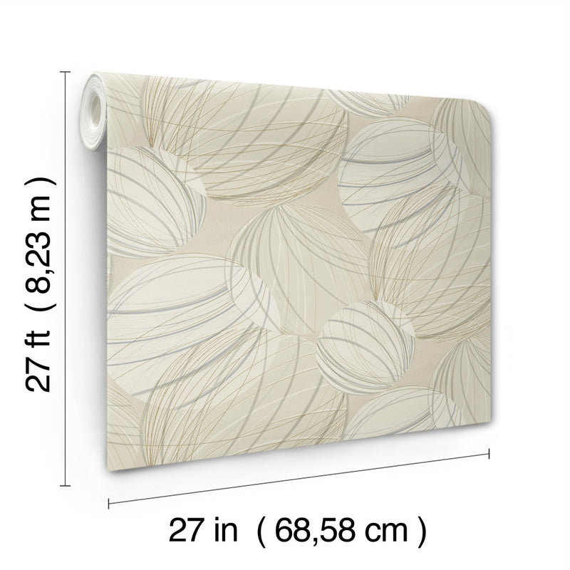 media image for Floating Lanterns Wallpaper in Taupe 250
