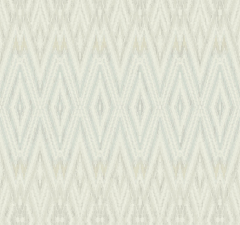 media image for Diamond Marquise Wallpaper in Blue/Neutral 267