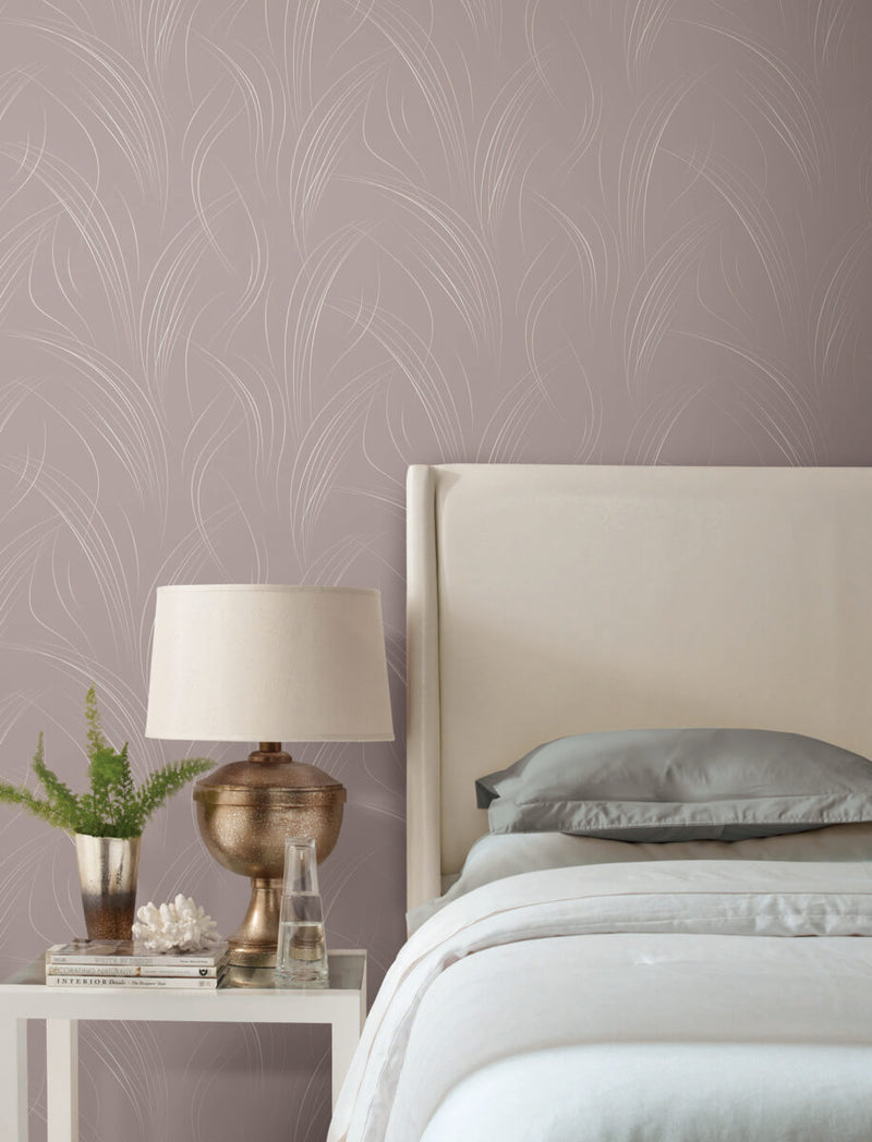 media image for Graceful Wisp Wallpaper in Lavender 23