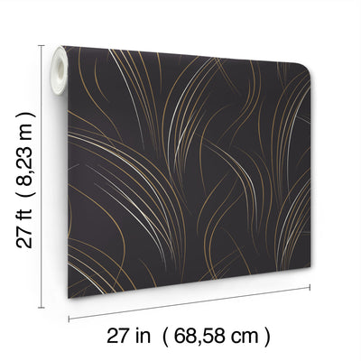 product image for Graceful Wisp Wallpaper in Black 60