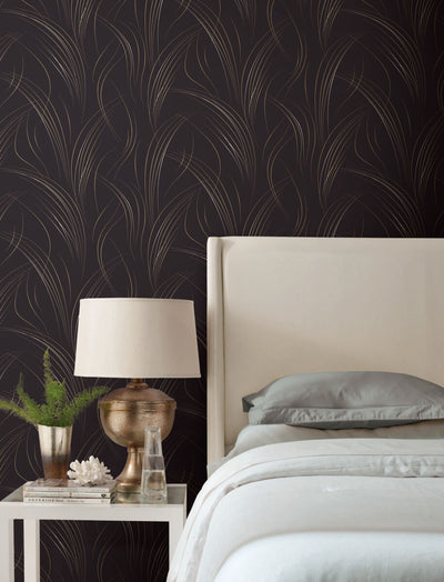 product image for Graceful Wisp Wallpaper in Black 70