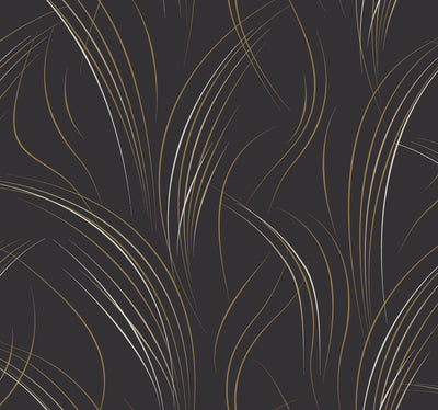 product image for Graceful Wisp Wallpaper in Black 96