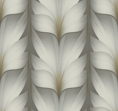 product image of Lotus Light Stripe Wallpaper in Charcoal 57