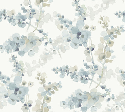 product image of Blossom Fling Wallpaper in Blue 558