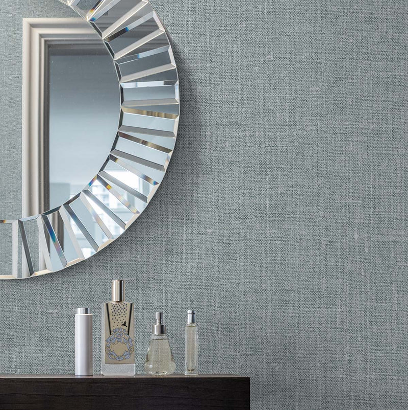 media image for Abington Faux Linen Wallpaper in Denim Wash 282