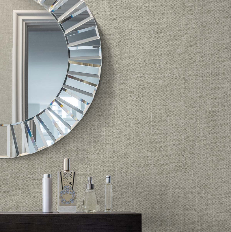 media image for Abington Faux Linen Wallpaper in Ocean Sand 227