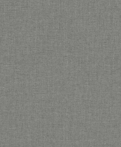 product image of Abington Faux Linen Wallpaper in Sleek Charcoal 540