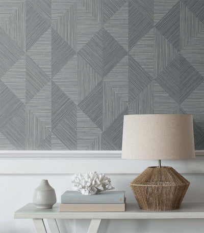 product image for Diamond Inlay Wallpaper in Charcoal Grass 72
