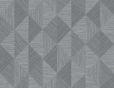 product image of Sample Diamond Inlay Wallpaper in Charcoal Grass 576