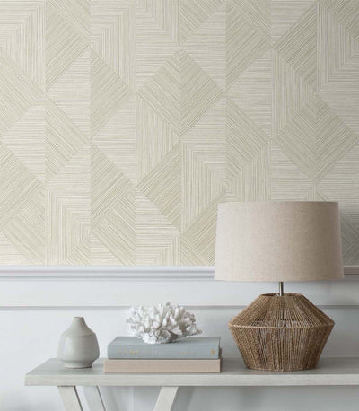 product image for Diamond Inlay Wallpaper in Beige 7