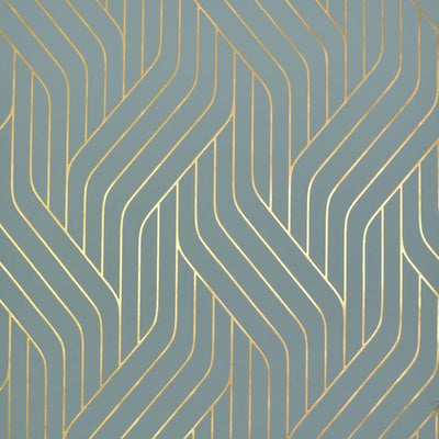 product image for Ebb And Flow Wallpaper in Blue and Gold by Antonina Vella for York Wallcoverings 91