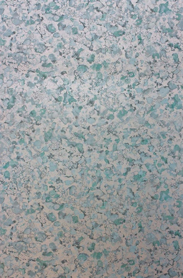 media image for Ebru Wallpaper in Metallic Gilver and Aqua from the Pasha Collection by Osborne & Little 21