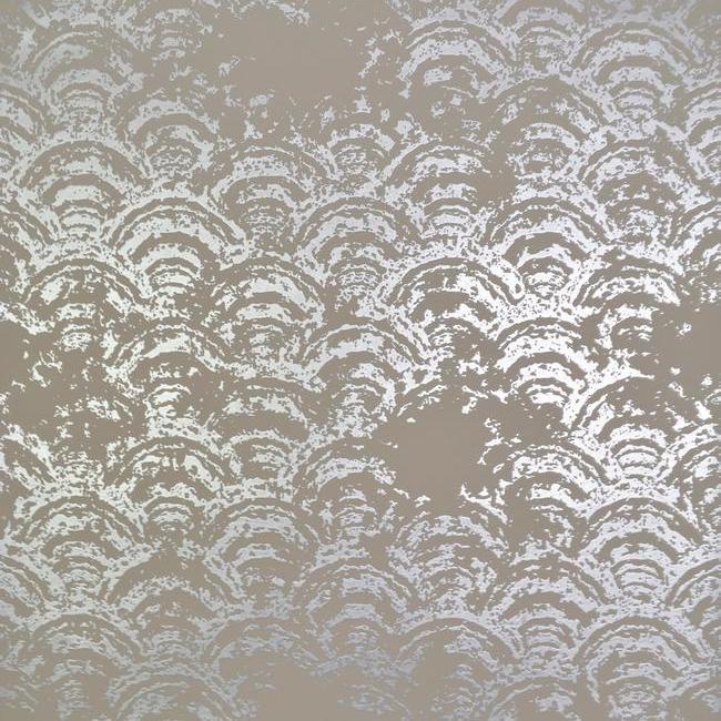 media image for Eclipse Wallpaper in Khaki and Silver by Antonina Vella for York Wallcoverings 216