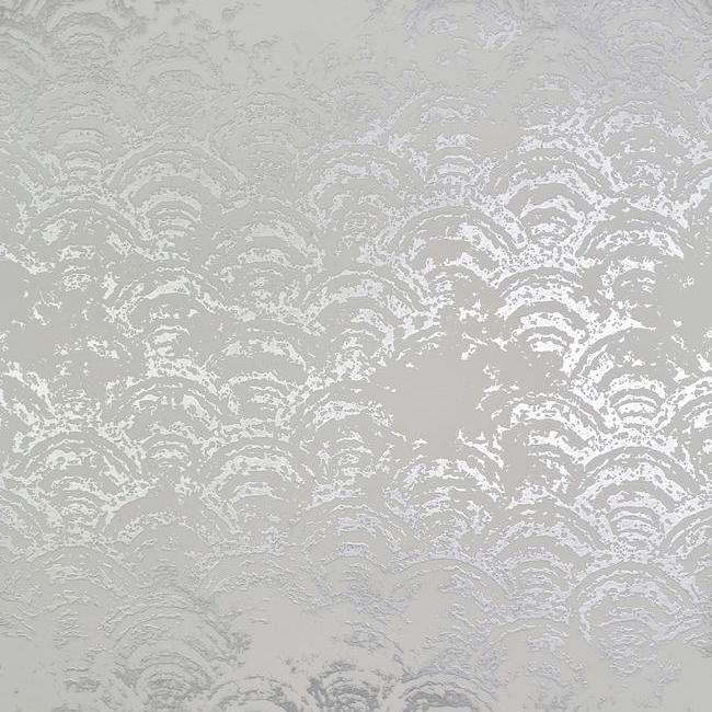 media image for Eclipse Wallpaper in White and Silver by Antonina Vella for York Wallcoverings 29