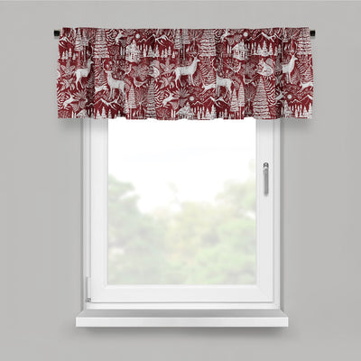 product image for Edinburgh Maroon Red/White Drapery 6 7
