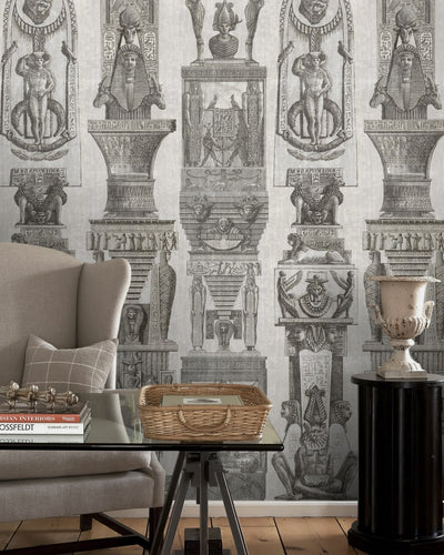 product image for Egyptian Columns Wallpaper in Grey from the World of Antiquity Collection by Mind the Gap 72