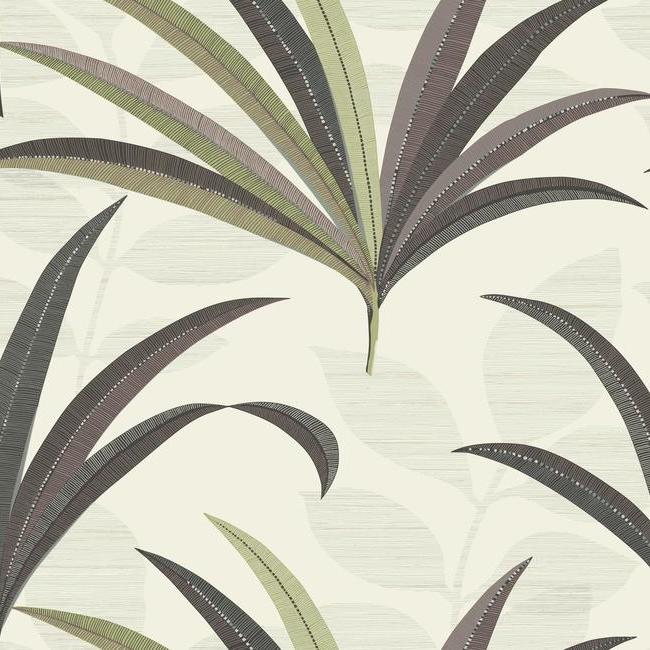 media image for El Morocco Palm Wallpaper in Beige and Green from the Deco Collection by Antonina Vella for York Wallcoverings 20